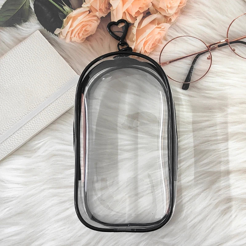 Clear Outdoor Bag for 18Cm Cartoon Plush Dolls AC Toys Transparent Mini Kawaii Pouch for Keychain Doll Anime Figure Garage Kit