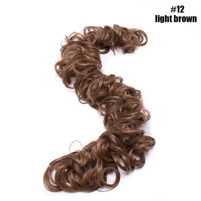 Synthetic Women Chignon Messy Hair Bun Scrunchy Hair Bun Rubber Band Hairband Hairpiece Updo Chignon Donut Roller