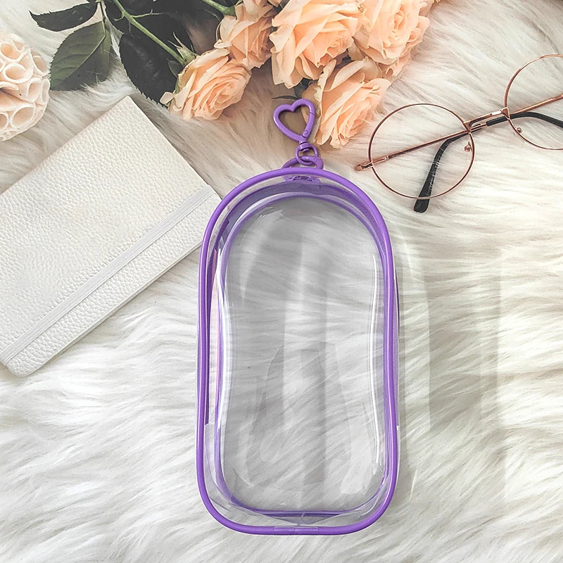 Clear Outdoor Bag for 18Cm Cartoon Plush Dolls AC Toys Transparent Mini Kawaii Pouch for Keychain Doll Anime Figure Garage Kit