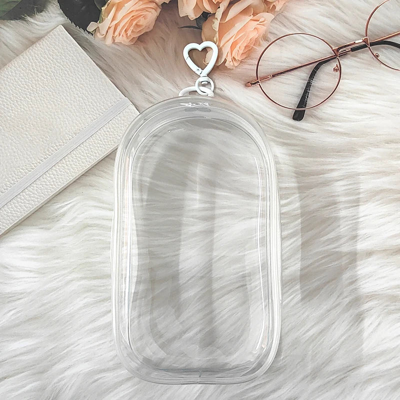 Clear Outdoor Bag for 18Cm Cartoon Plush Dolls AC Toys Transparent Mini Kawaii Pouch for Keychain Doll Anime Figure Garage Kit