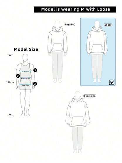 Manfinity Homme Men'S Loose Fit Letter Print round Neck Casual Sweatshirt, for Fall