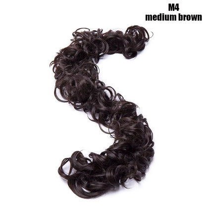 Synthetic Women Chignon Messy Hair Bun Scrunchy Hair Bun Rubber Band Hairband Hairpiece Updo Chignon Donut Roller