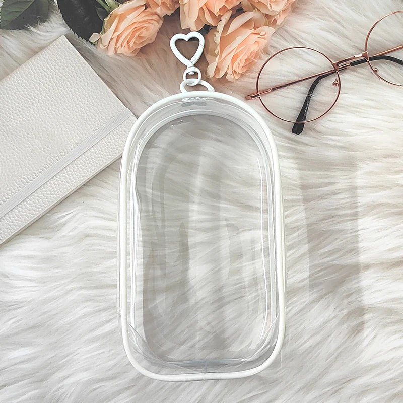 Clear Outdoor Bag for 18Cm Cartoon Plush Dolls AC Toys Transparent Mini Kawaii Pouch for Keychain Doll Anime Figure Garage Kit