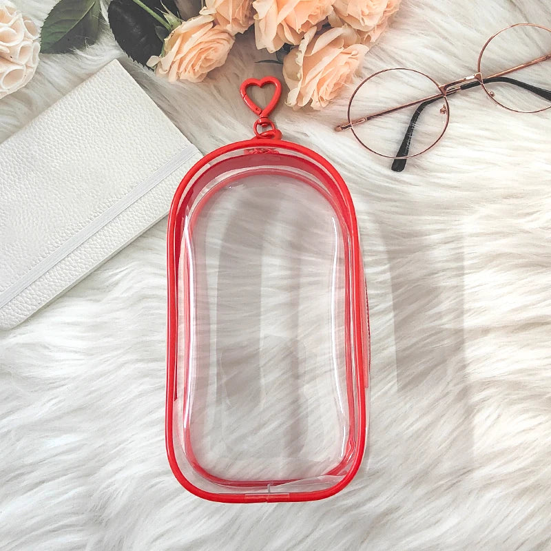 Clear Outdoor Bag for 18Cm Cartoon Plush Dolls AC Toys Transparent Mini Kawaii Pouch for Keychain Doll Anime Figure Garage Kit