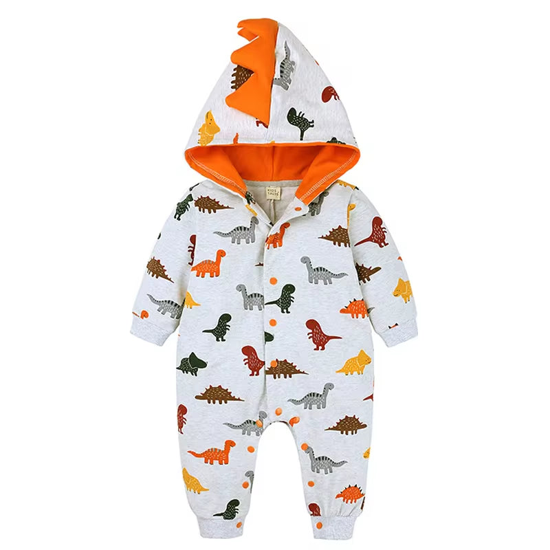 Newborn Baby Boys Clothes Autumn Baby Boys Clothing Tracksuit Dinosaur Modeling Cartoon Baby Rompers Baby Girls Jumpsuit