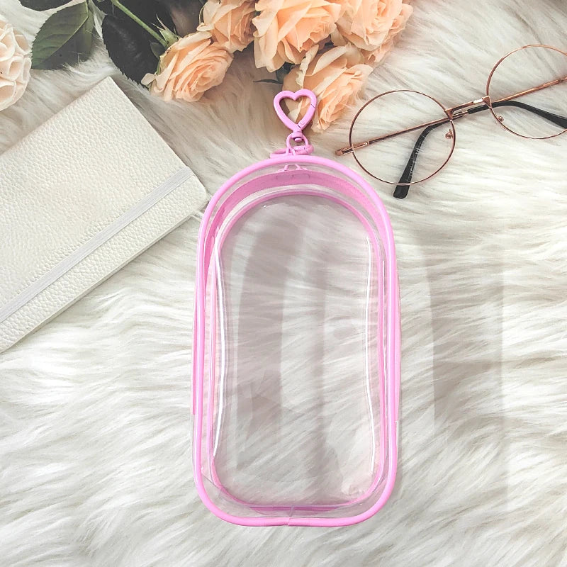 Clear Outdoor Bag for 18Cm Cartoon Plush Dolls AC Toys Transparent Mini Kawaii Pouch for Keychain Doll Anime Figure Garage Kit